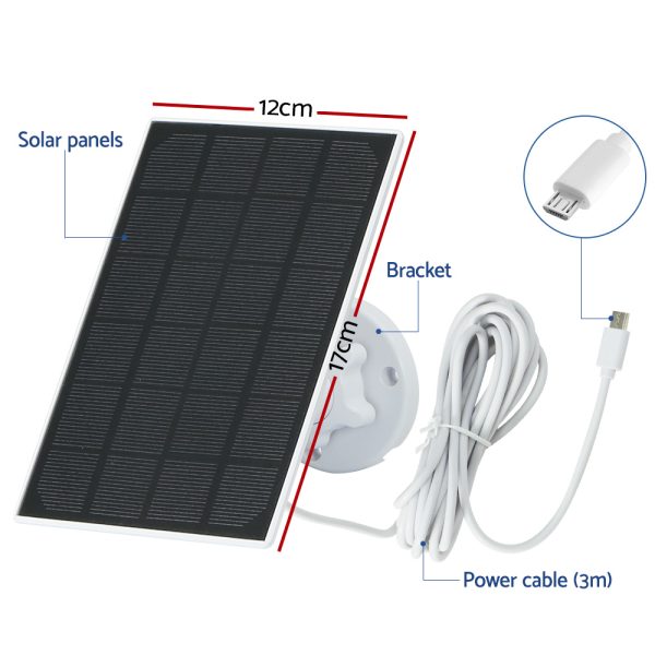 UL-tech Solar Panel For Security Camera Wireless 3W - Image 2