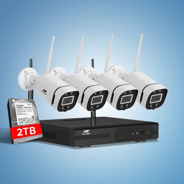 UL-tech Wireless CCTV Security System 8CH NVR 3MP 4 Square Cameras 2TB - Image 7