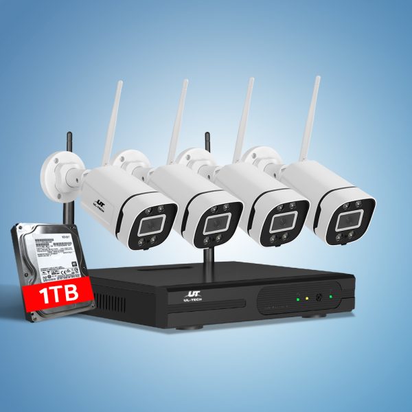 UL-tech Wireless CCTV Security System 8CH NVR 3MP 4 Square Cameras 1TB - Image 7