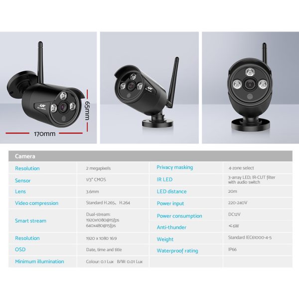 UL-tech Wireless CCTV Security System 8CH NVR 3MP 8 Bullet Cameras 4TB - Image 5