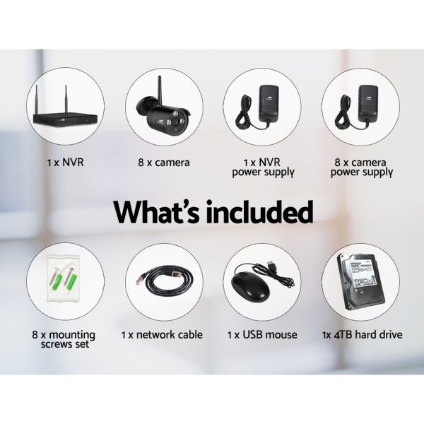 UL-tech Wireless CCTV Security System 8CH NVR 3MP 8 Bullet Cameras 4TB - Image 6