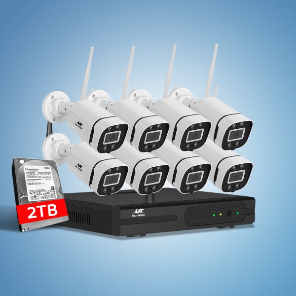 UL-tech Wireless CCTV Security System 8CH NVR 3MP 8 Square Cameras 2TB - Image 7