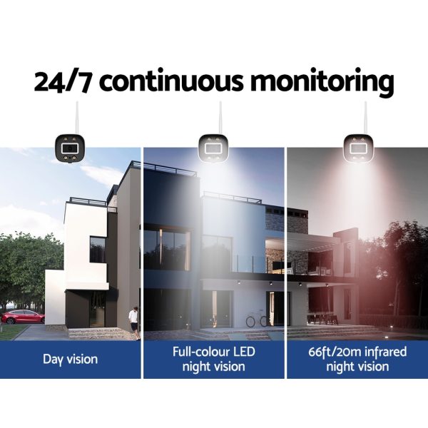 UL-tech Wireless CCTV Security System 8CH NVR 3MP 8 Square Cameras - Image 5