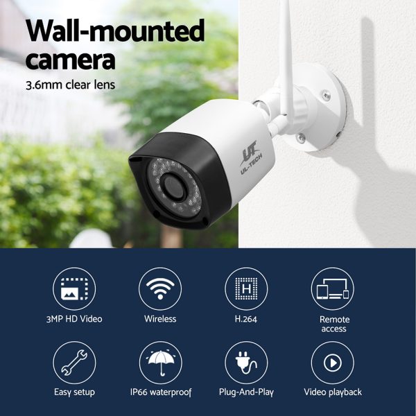 UL-tech 3MP Wireless CCTV 8CH 8 Square Camera - Image 4