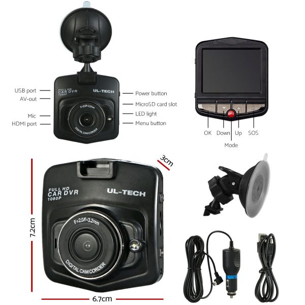 UL-tech Dash Camera 1080P 2.4" Front View,UL-tech Dash Camera 1080P 2.4" Front View Cam Car Video Recorder Night Vision - Image 5