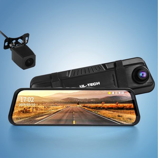 UL-tech Dash Camera 1080P 9.66" Front and Rear View Cam Car DVR Reverse Recorder - Image 7