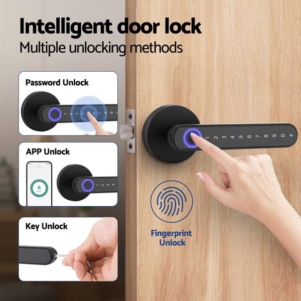 UL-tech Fingerprint Door Lock Smart Electronic Handle - Image 4