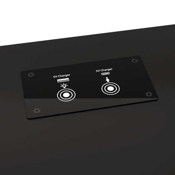 Artiss Bedside Table USB Charging with LED Adjustable Laptop Tray - TALA - Image 6