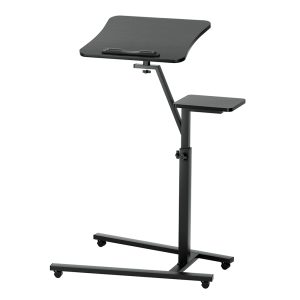 Artiss Laptop Desk Computer Table Height Adjustable Tiltable Mouse Board Black - Image 1