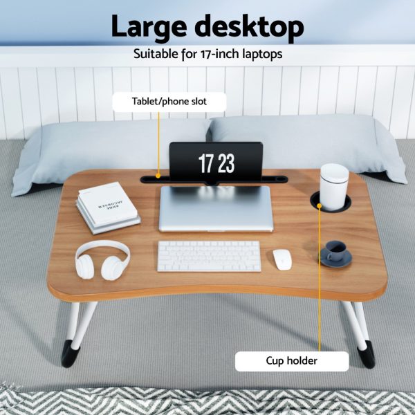 Laptop Desk Table Foldable Stand Lap Tray Sofa Bed Portable Adjustable Desks - Image 4