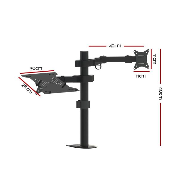 Artiss Monitor Arm Desk Mount Laptop Tray - Image 2