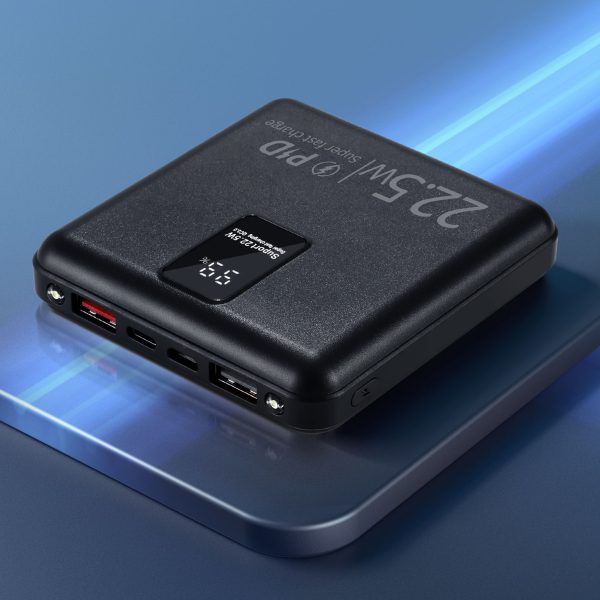 10000mAh Portable Power Bank PD22.5W Quick Charging Fast Charger for Phone Black - Image 5