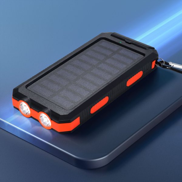 10000mAh Portable Solar Power Bank External Battery Dual USB Phone Charger Light - Image 5