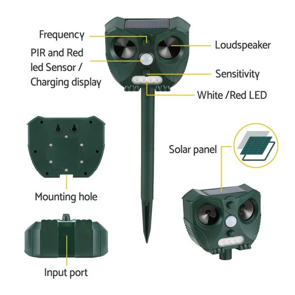 Gardeon Snake Repeller Ultrasonic Battery USB Powered - Image 4