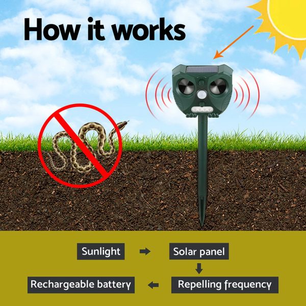 Gardeon Snake Repeller Ultrasonic Battery USB Powered - Image 5
