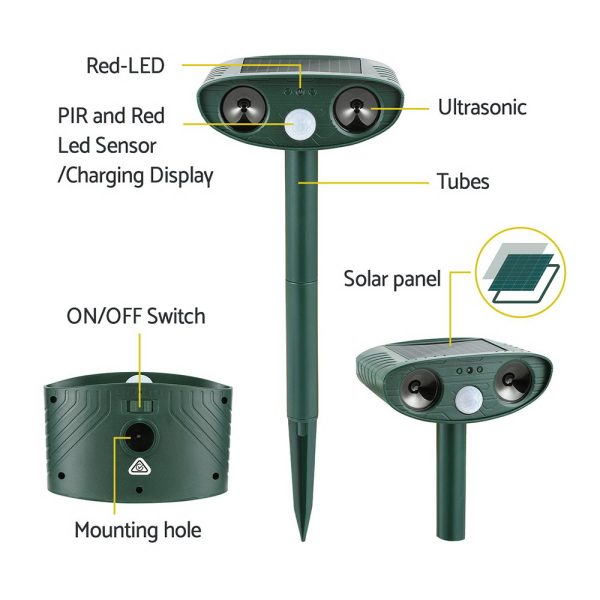 Gardeon Snake Repeller  Ultrasonic Battery USB Powered - Image 4