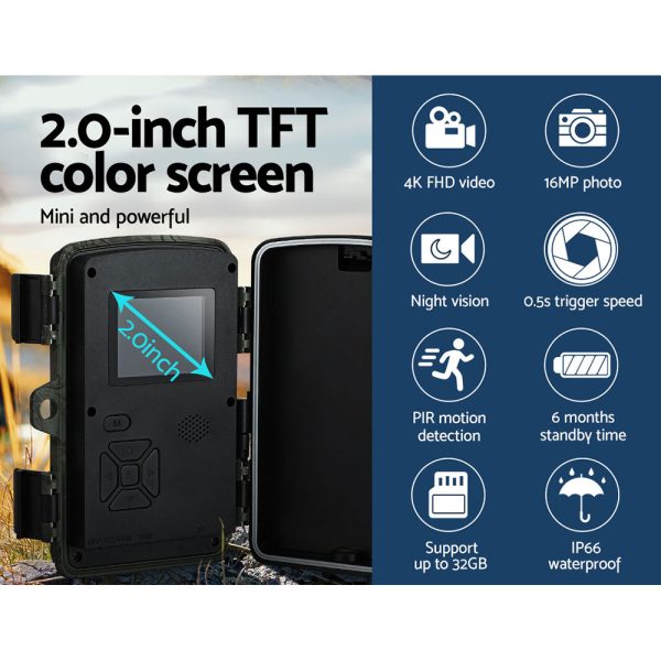 UL-tech 4K 16MP Trail Camera Wildlife Hunting Security Cam Night Vision - Image 5