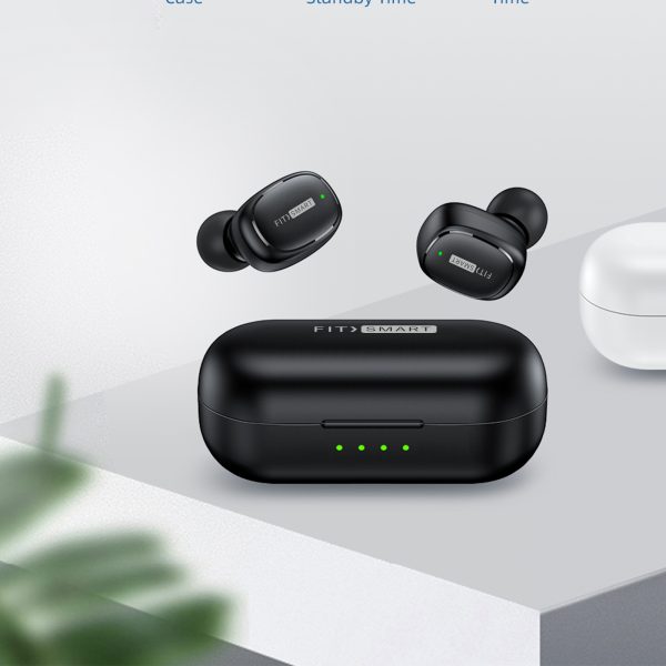 FitSmart In Ear Buds with Charging Case Portable Wireless Black - Image 2