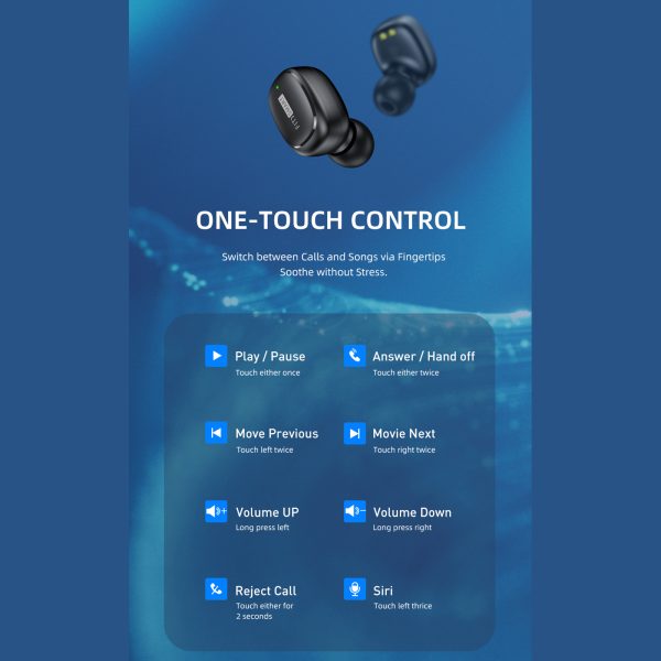 FitSmart In Ear Buds with Charging Case Portable Wireless Black - Image 5