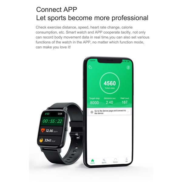 FitSmart Multi Function Smartwatch Wireless Touch Screen All In One - Black - Image 5