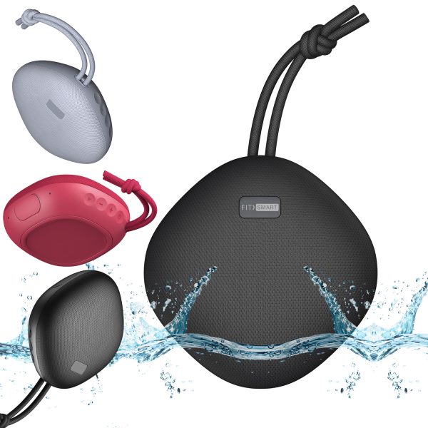 FitSmart Waterproof Bluetooth Speaker Portable Wireless Stereo Sound - Black - Image 9