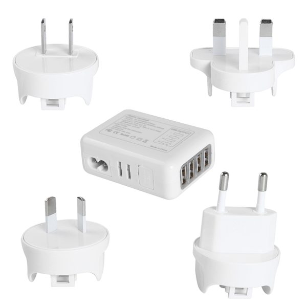 Travel Charger Universal 4 USB Ports Portable White - Image 5