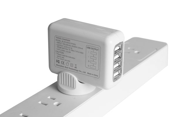 Travel Charger Universal 4 USB Ports Portable White - Image 6