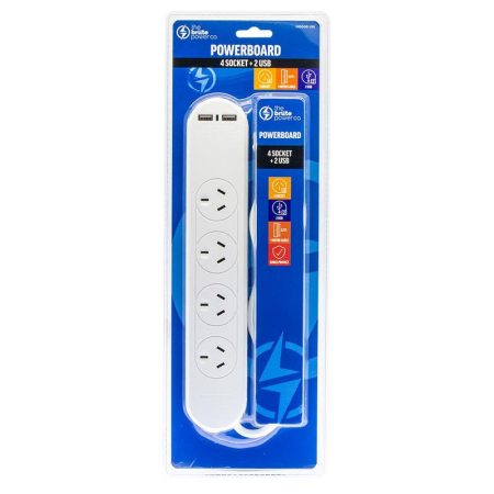 THE BRUTE POWER CO. - 4 Socket + 2 USB ports