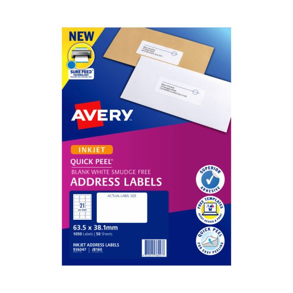 AVERY IP Label QP White J8J8160 21Up - Image 3