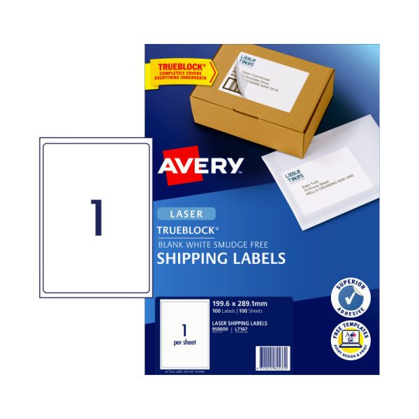 AVERY Laser Label L7167 1Up Pack of 100 - Image 2