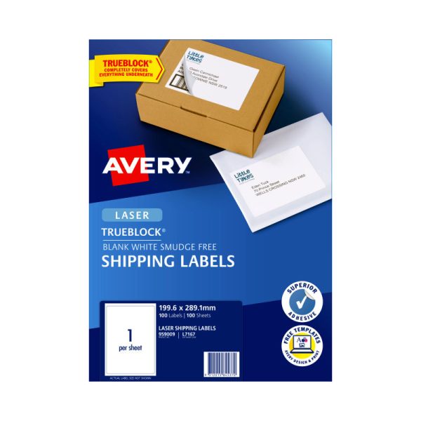 AVERY Laser Label L7167 1Up Pack of 100 - Image 3