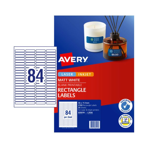 AVERY LIP MP Label L7656 84Up Pack of 25 - Image 2