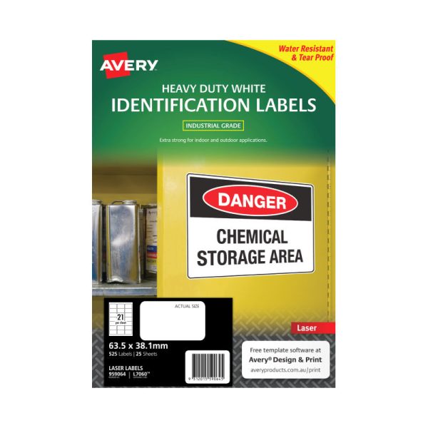 AVERY Laser Label L7060 21Up Pack of 25 - Image 3