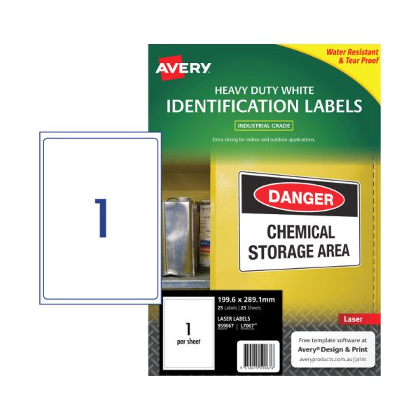 AVERY Laser Label L7067 1Up Pack of 25 - Image 2