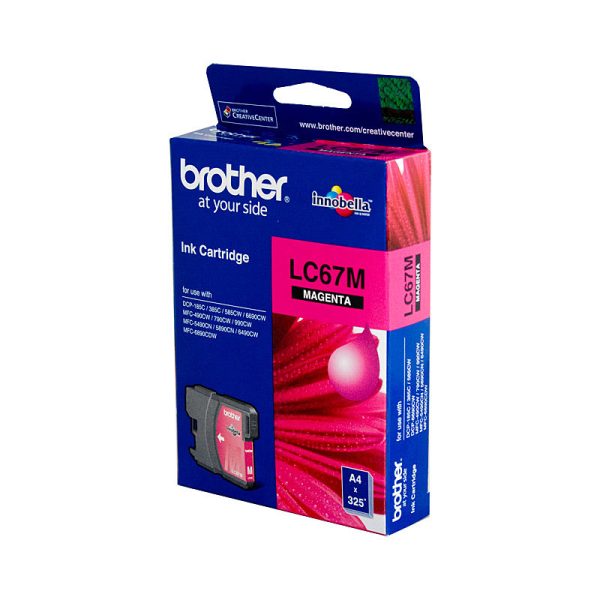 Brother LC-67M Magenta Ink Cartridge - to suit DCP-385C/395CN/585CW/6690CW/J715W, MFC-490CW/5490CN/5890CN/6490CW/6890CDW/790CW/795CW/990CW- up to 325 pages - Image 2
