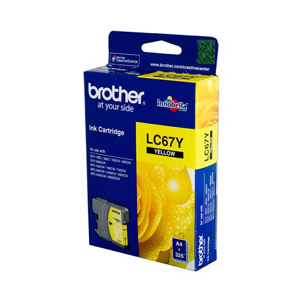 BROTHER LC67 Yellow Ink Cartridge - Image 2