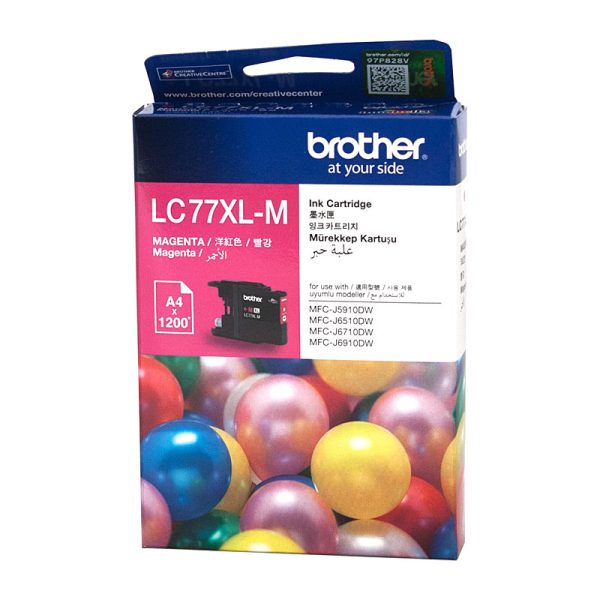 Brother LC-77XLM Magenta Super High Yield Ink Cartridge - MFC-J6510DW/J6710DW/J6910DW/J5910DW - up to 1200 pages - Image 2