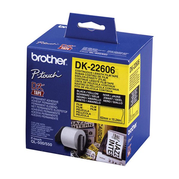 BROTHER DK22606 Yellow Roll - Image 2