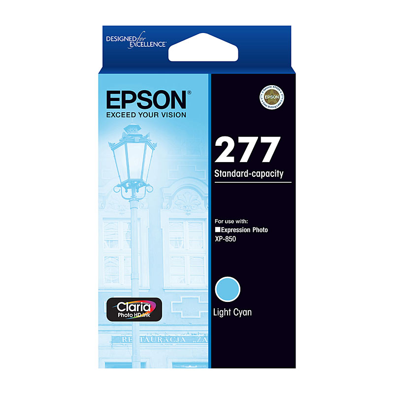 EPSON 277 Light Cyan Ink Cartridge, Std Capacity Ink, Claria Photo HD - Image 1