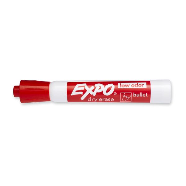 EXPO White Board Marker Blt Tip Red Box of 12 - Image 3