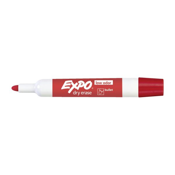EXPO White Board Marker Blt Tip Red Box of 12 - Image 4