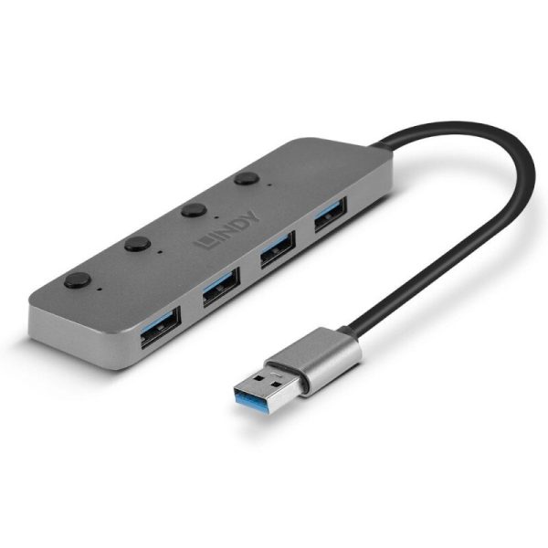 LINDY 4 Port USB 3.0 Hub Switc - Image 2