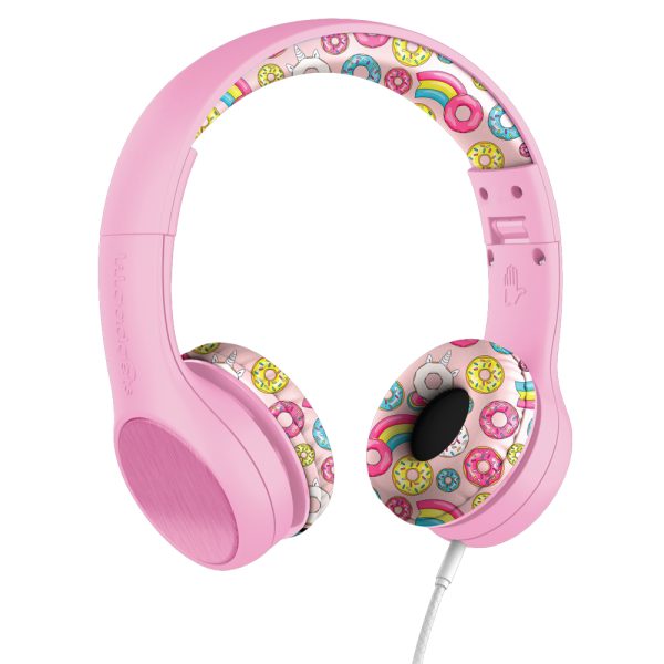 LILGADGET LilGadgets Connect+ Style Childrens Wired Headphones - Pink Doughnuts - Image 5
