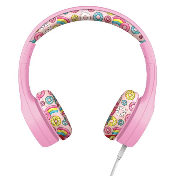 LILGADGET LilGadgets Connect+ Style Childrens Wired Headphones - Pink Doughnuts - Image 3