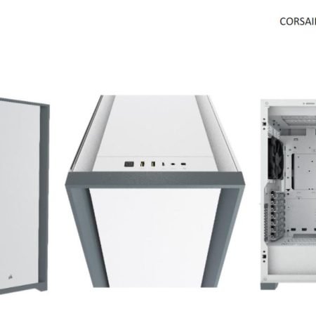 CORSAIR 5000D TG E-ATX, ATX, USB Type-C, 2x 120mm Airguide Fans, Radiator 360mm. 7x PCI, 4x 2.5' SSD, 2x 3.5' HDD. VGA 420mm. White Tower Case