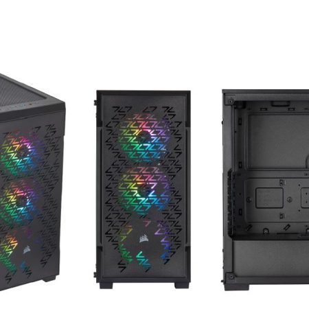 CORSAIR iCUE 220T RGB Airflow Smart ATX, mATX, Mini-ITX Case - Black s