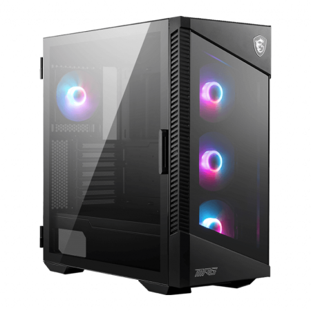 MSI MPG VELOX 100R Mid-Tower Case, Support For E-ATX / ATX / M-ATX / ITX, 2x 2.5', 2x 3.5', 7x Expansion Slots, 2x USB 3.2, 1x USB-C, 1x Audio 1x Mic