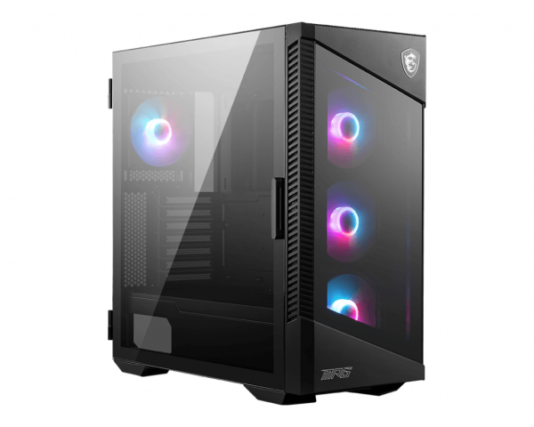 MSI MPG VELOX 100R Mid-Tower Case, Support For E-ATX / ATX / M-ATX / ITX, 2x 2.5', 2x 3.5', 7x Expansion Slots, 2x USB 3.2, 1x USB-C, 1x Audio 1x Mic