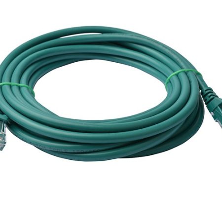 8WARE Cat6a UTP Ethernet Cable 10m Snagless Green
