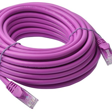 8WARE Cat6a UTP Ethernet Cable 10m Snagless Purple